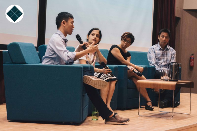 Panellists at the Symposium on Futures Sustainability 2018 discussing the complexities behind preserving blue spaces in Singapore and beyond