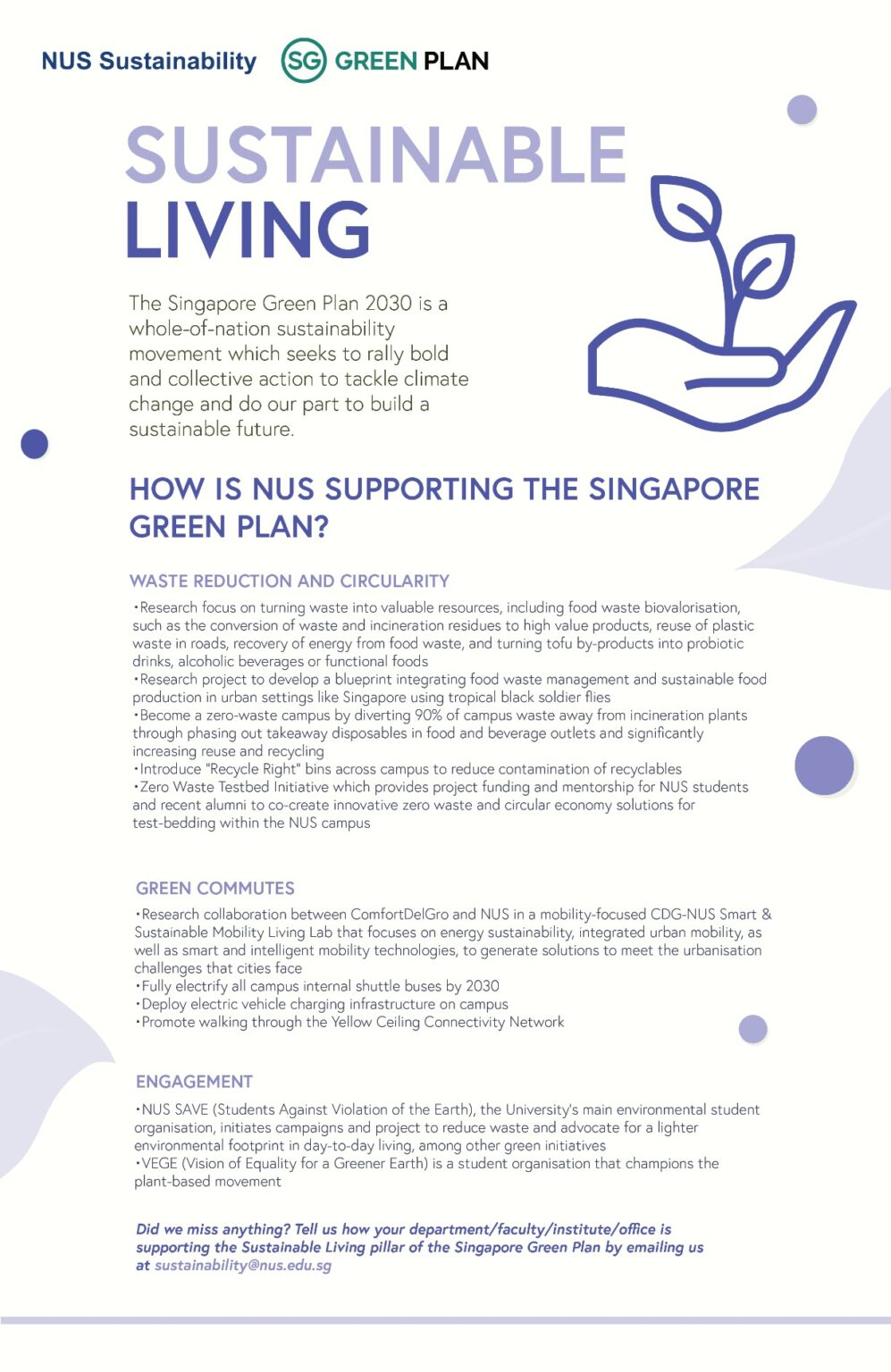 Singapore Green PLan Sustainable Living