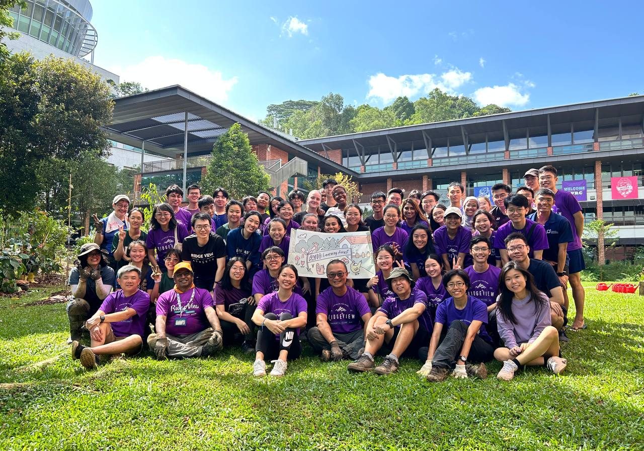 Group photo of the RVRC Learning Forest tree planting participants